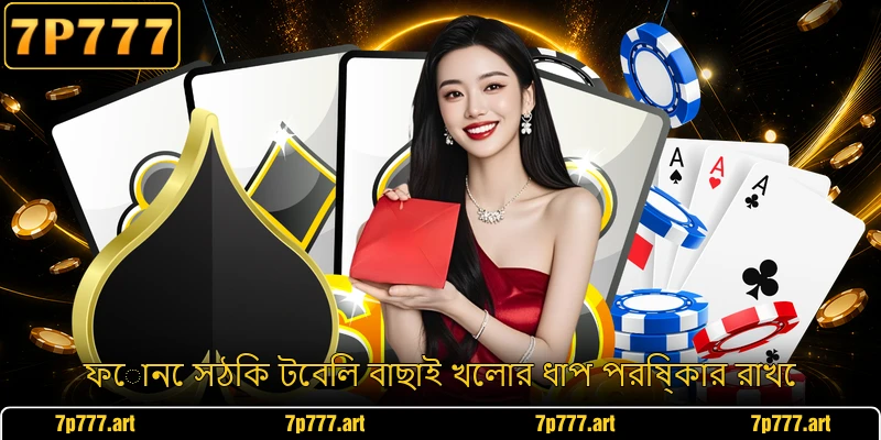 ফোনে সঠিক টেবিল বাছাই খেলার ধাপ পরিষ্কার রাখে